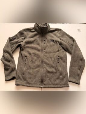 The North Face Men’s Olive Green Fleece Jacket - Full Zip Size Small